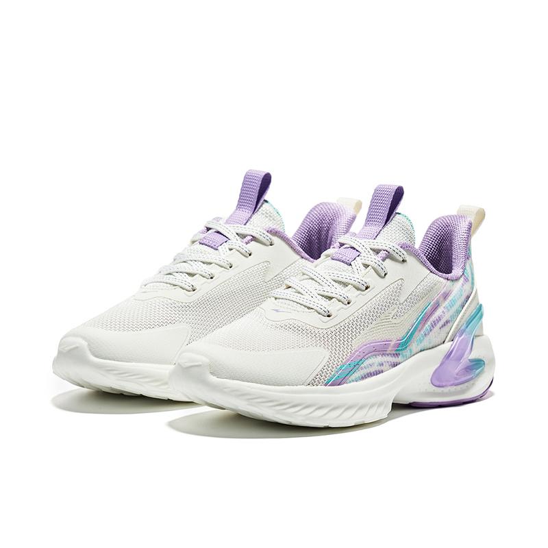 Hongxing Erke Breathable Lightweight Non-Slip Wear-Resistant Low-Top Kids Running Shoes Kids Sneakers Microcrystal-White Luster-Purple 65123103053-004
