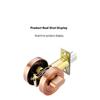 Copper Door Lock Cylinder Chrome Metal Deadbolt Single Cylinder Bolt for Home Door Gate