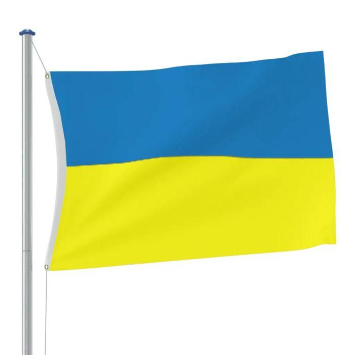 Drapeau - vidaXL - Ukraine - Polyester - Œillets en laiton - 90x150 cm