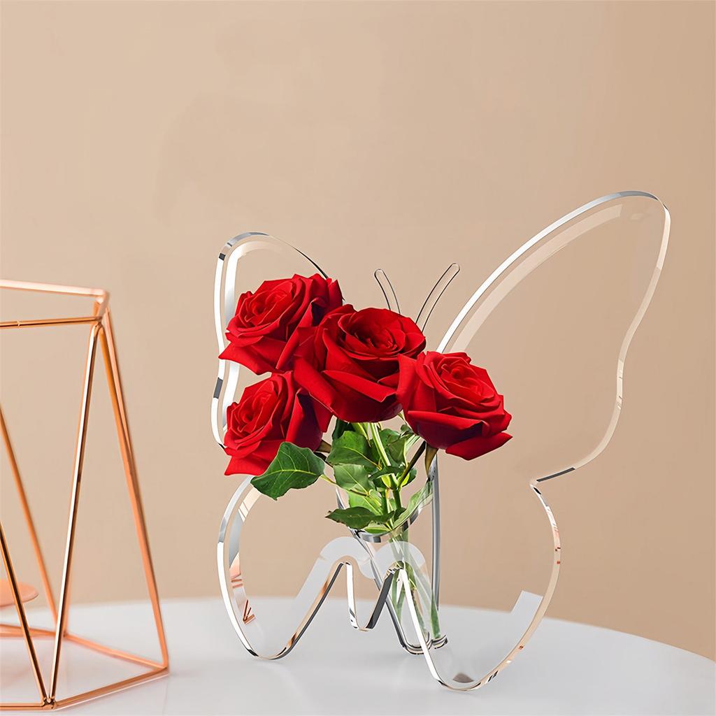 Schmetterling Transparente Acrylvase Tischplatten Blumenhalter