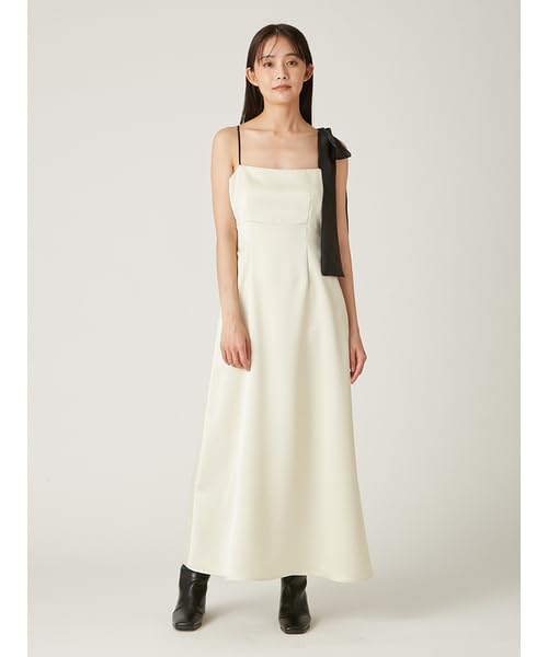 Cardigan Ribbon Shoulder Dress