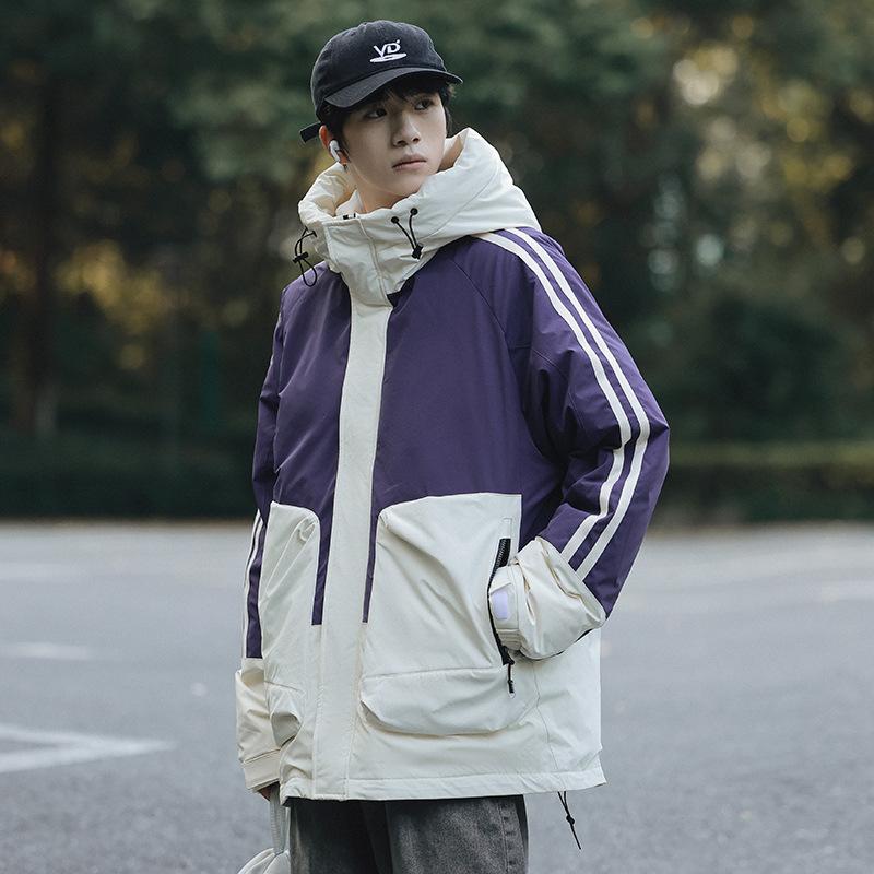 Down Jacket Men's Autumn and Winter Short Hooded Fashion Casual Versatile Boys Jacket