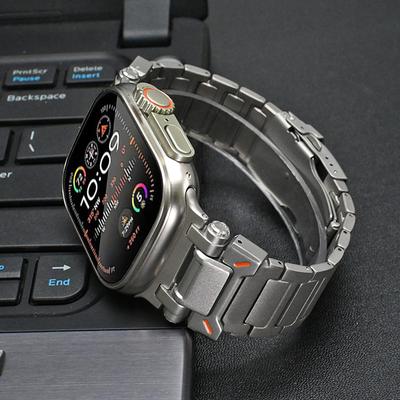 Titanarmband für Apple Watch Ultra 49mm Armbandriemen für iWatch Serie 10 9 8 7 6 5 Se 44mm 45mm 46mm Correa Luxuriöses Armband
