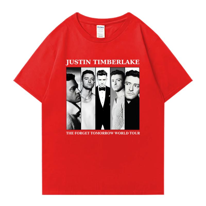 

Justin Timberlake ‘The Forget Tomorrow ’ World Tour Cotton Oversized T-shirt Unisex Women Short Sleeve T-shirts Summer Streetwear S