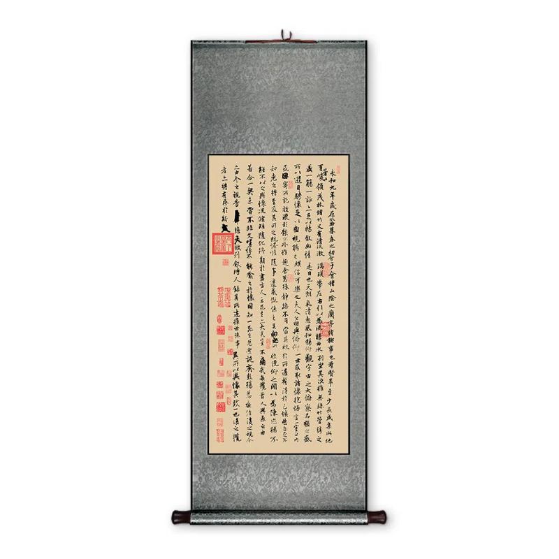 Calligraphy Painting Hanging Scroll Vintage Vertical Xuan Paper Decorative Painting Scroll Chinese Style Home Decoration