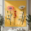 Three yellow flowers Digital printing polyester wall tapestry suitable for use in living rooms bedrooms offices bars and party