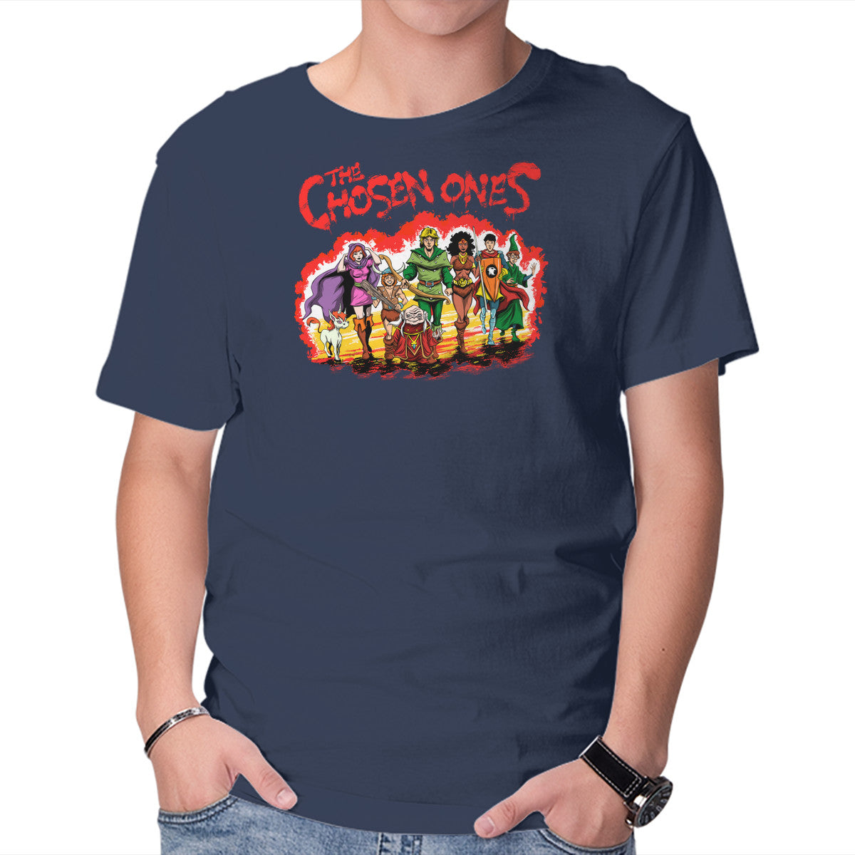 Unisex Crew Neck T-Shirt The Chosen Ones Graphic Short Sleeve Casual Tee XL