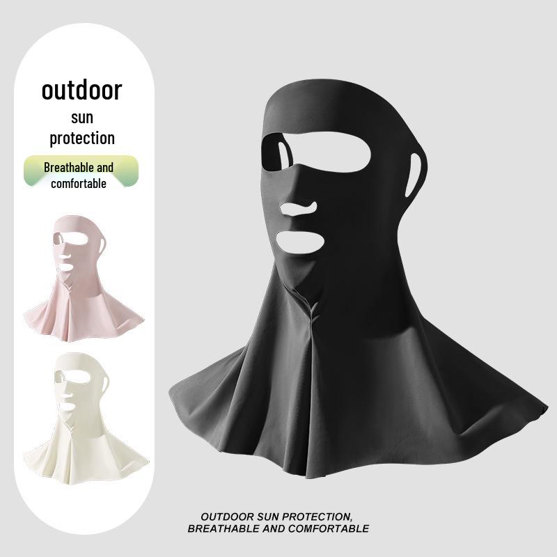 2026 Women's Cooling Ice Silk Sunscreen Mask for Face, Neck & Back Protection