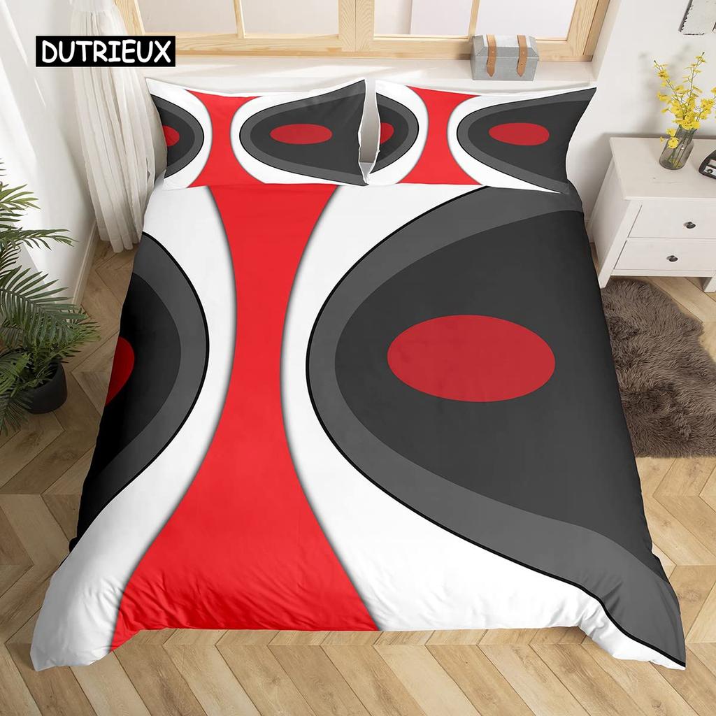 Povlečení s zebřím vzorem King size Abstraktní pruhy Zvířecí kůže Ložní sada Geometrické linie Moderní polyesterový povlak na přikrývku