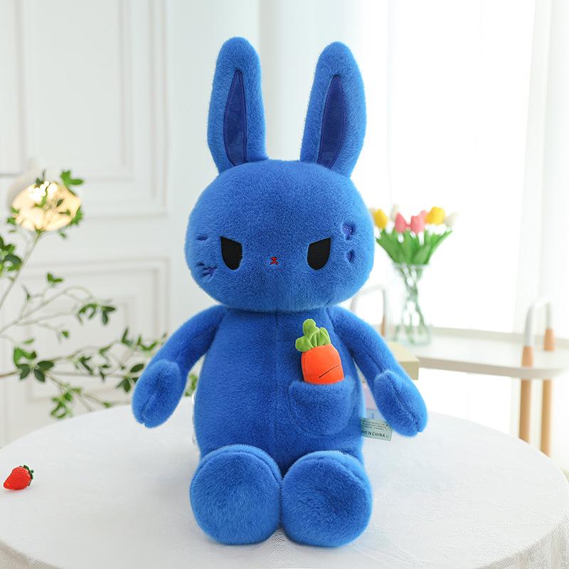 

Clay Rabbit Doll Blue Bunny Carrot Doll Children s Sleeping Ragdoll Plush Toy 38cm