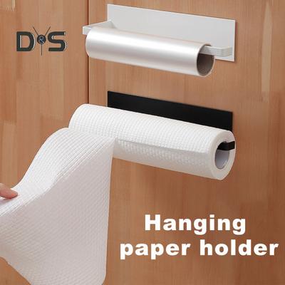 Paper Roll Holder Towel Rack Strong Load Bearing Rust-Proof Simple Installation No Punching Storage Rack Hanging Shelf
