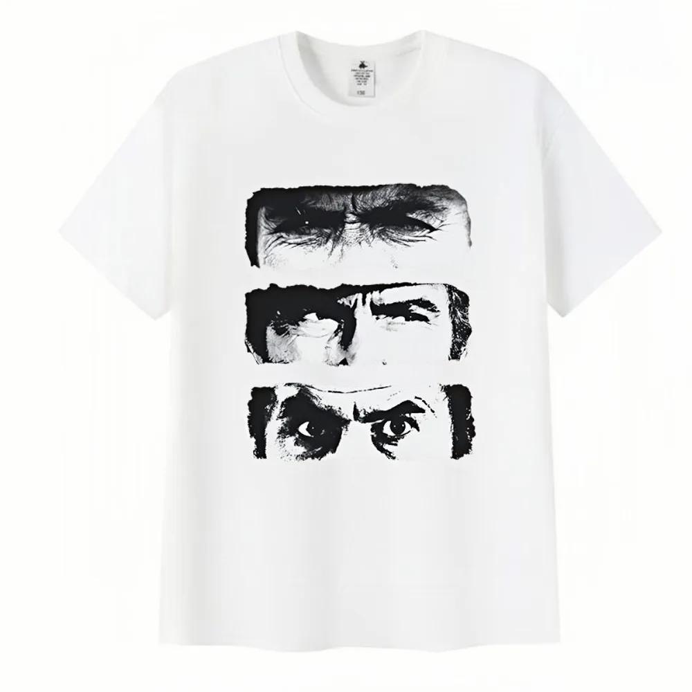 The Good The Bad and Ugly TV Graphic Print Men's T-Shirt Harajuku Fashion Casual Short Sleeve Gothic Garment Cotton T-Shirt