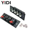 2pcs 6pcs 10pcs 2 3 4 Positions Connector Push In Jack Load Spring 4 Poles Round Square Audio Speaker Terminals Plug Socket Clip