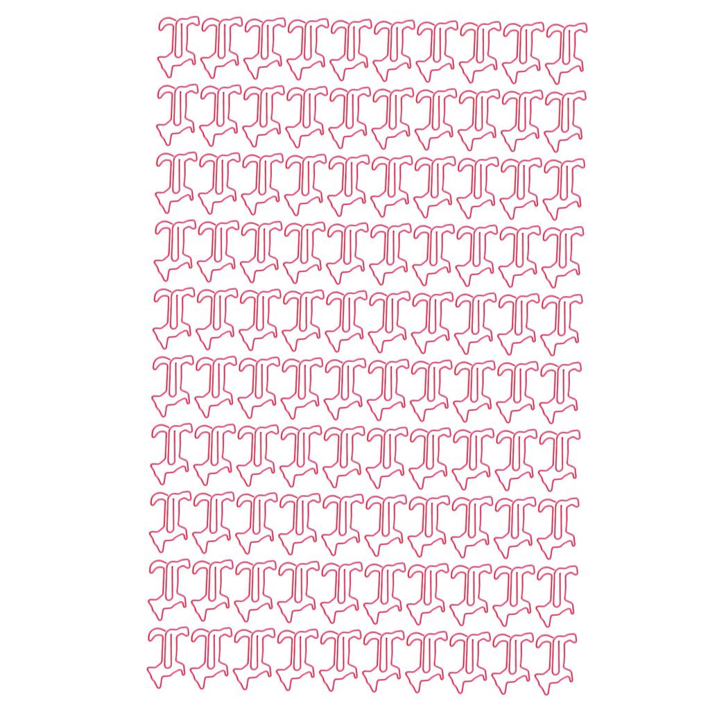 100pcs Dog Shape Paper Clips Creatively Cute Plated Metal Bookmark Paper Clips for Students Stationery