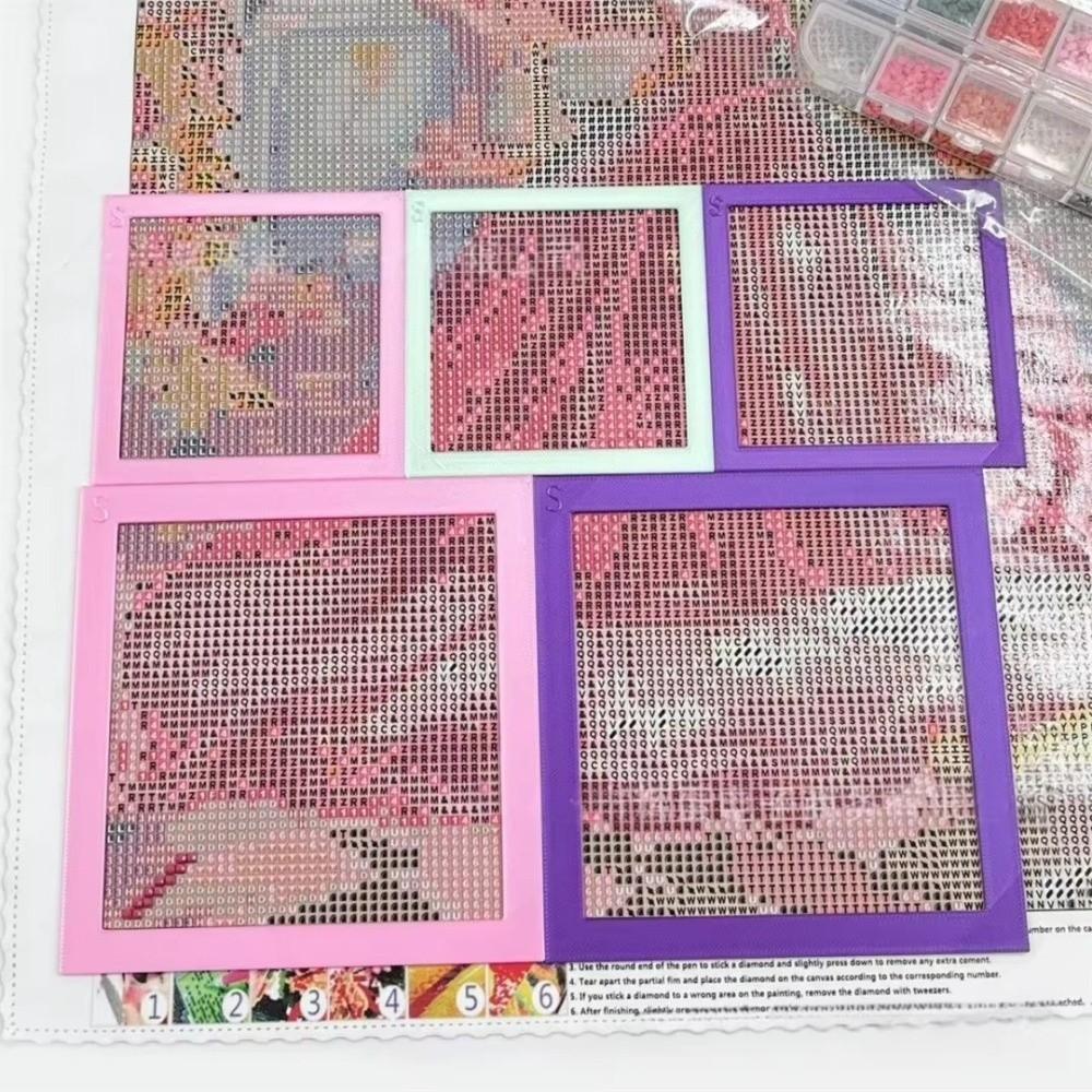 2Pcs DIY Grid Alignment Frames Multi-Specification Diamond Painting Guide Tool