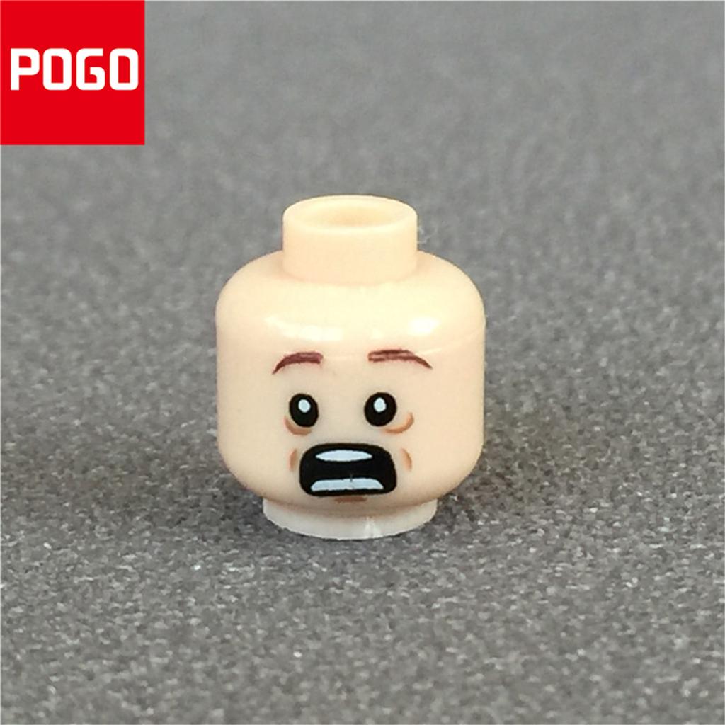 10pcs/lot MOC Bricks Male and Female Figure Head Face Expression DIY Compatible Mini Dolls Building Blocks Toys for Kids Gifts