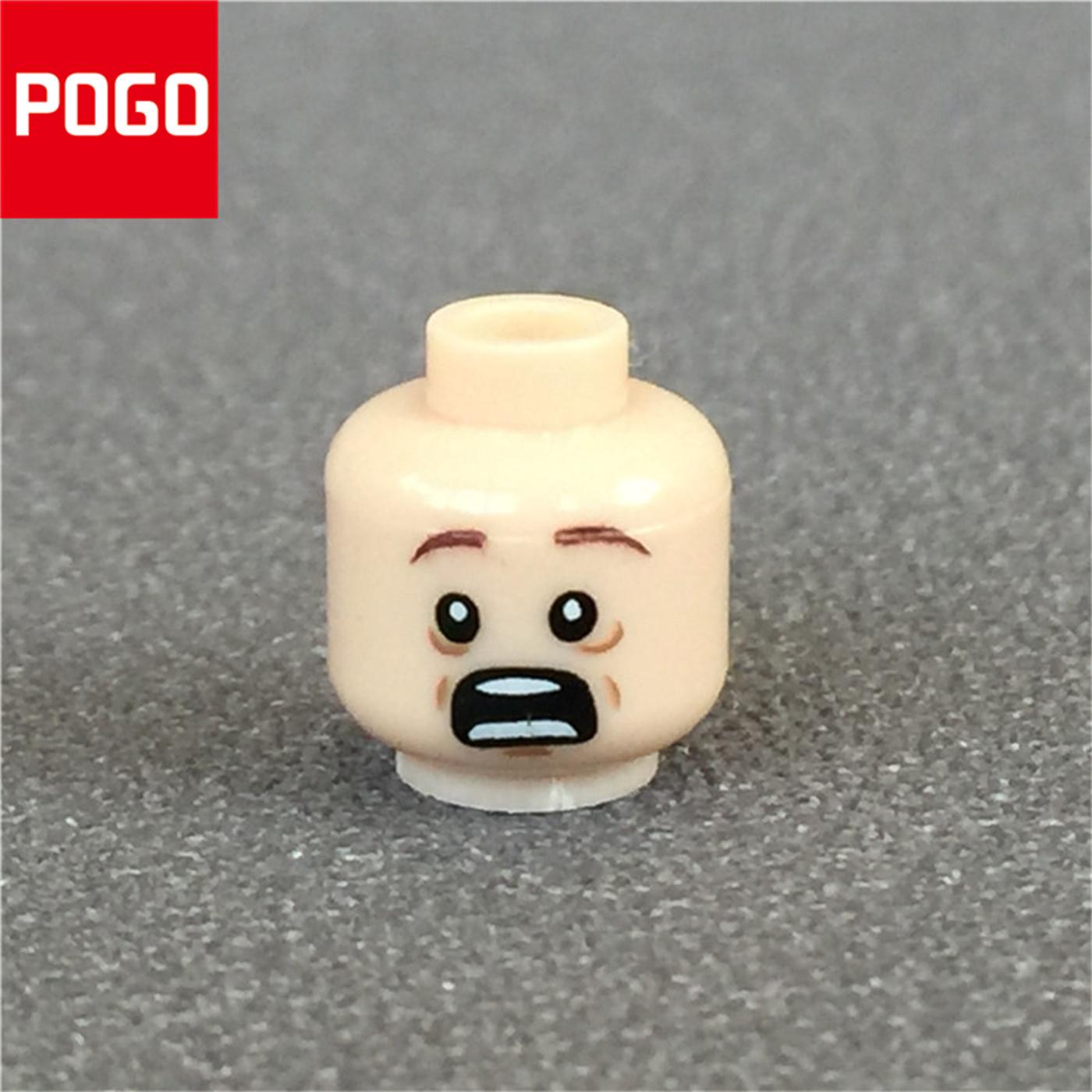 

10pcs/lot MOC Bricks Male and Female figure Head Face Expression DIY Compatible Mini Dolls Constructing blocks playthings ideal for