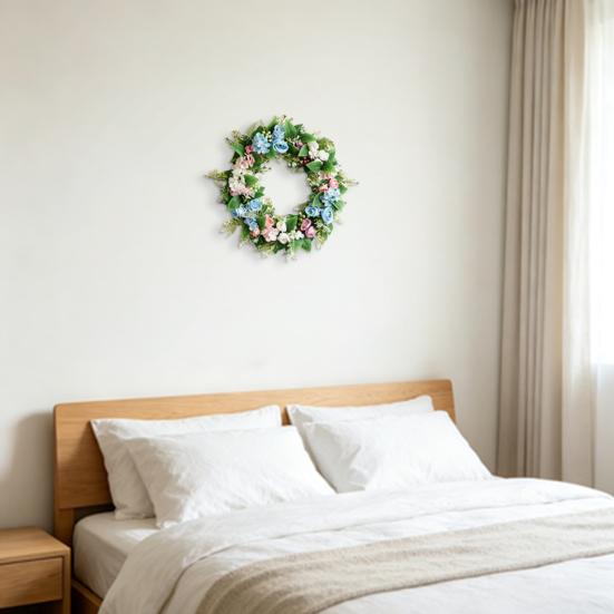 Artificial Flowers Lifelike Simulation Floral Door Hanging Decoration No Watering Maintenance Long-Lasting Spring Freshness Home Wall Decor