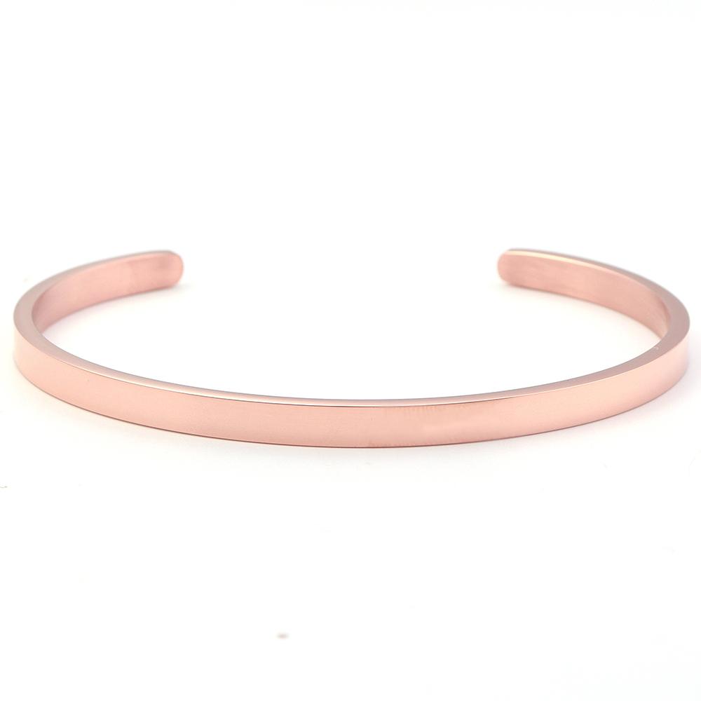 1Pc Stainless Steel Cuff Bangle Bracelet 4/6/8mm Glossy Bracelets UNISEX Bracelet for DIY Simple Exquisite Jewelry Accessories