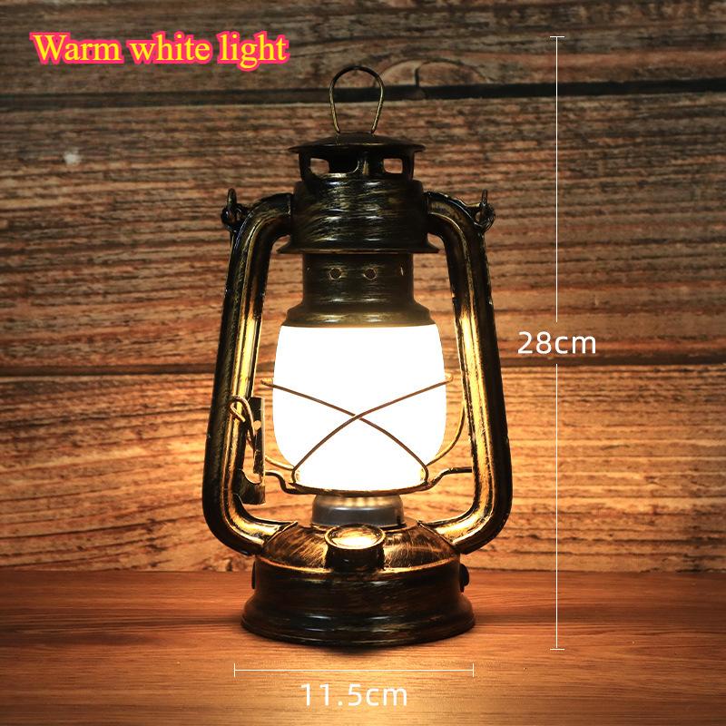 Led Rechargeable Bar Table Lamp Outdoor Camping Camping Lamp Camp Tent Portable Retro Horse Lamp Flame Lamp