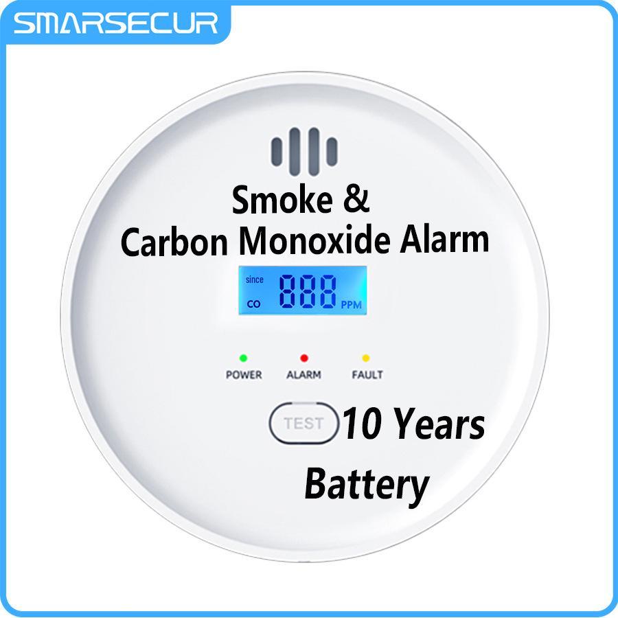 2-in-1 Smoke & Carbon Monoxide Detector with CE FCC ROHS Certification, Standalone Sound & Light Alarm