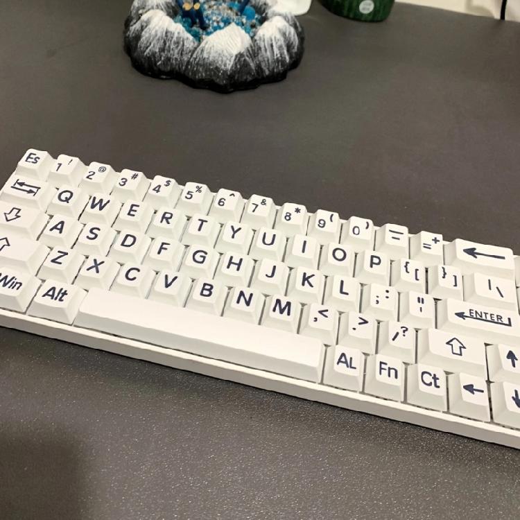 Original Height Black and White Keycaps Set 125PCS for Mechanical Keyboards Extended Comfortable Typing Experience