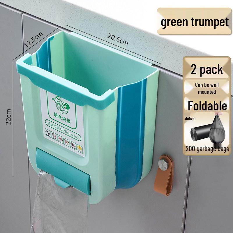 Wall-Mounted Foldable Kitchen & Bathroom Trash Bin