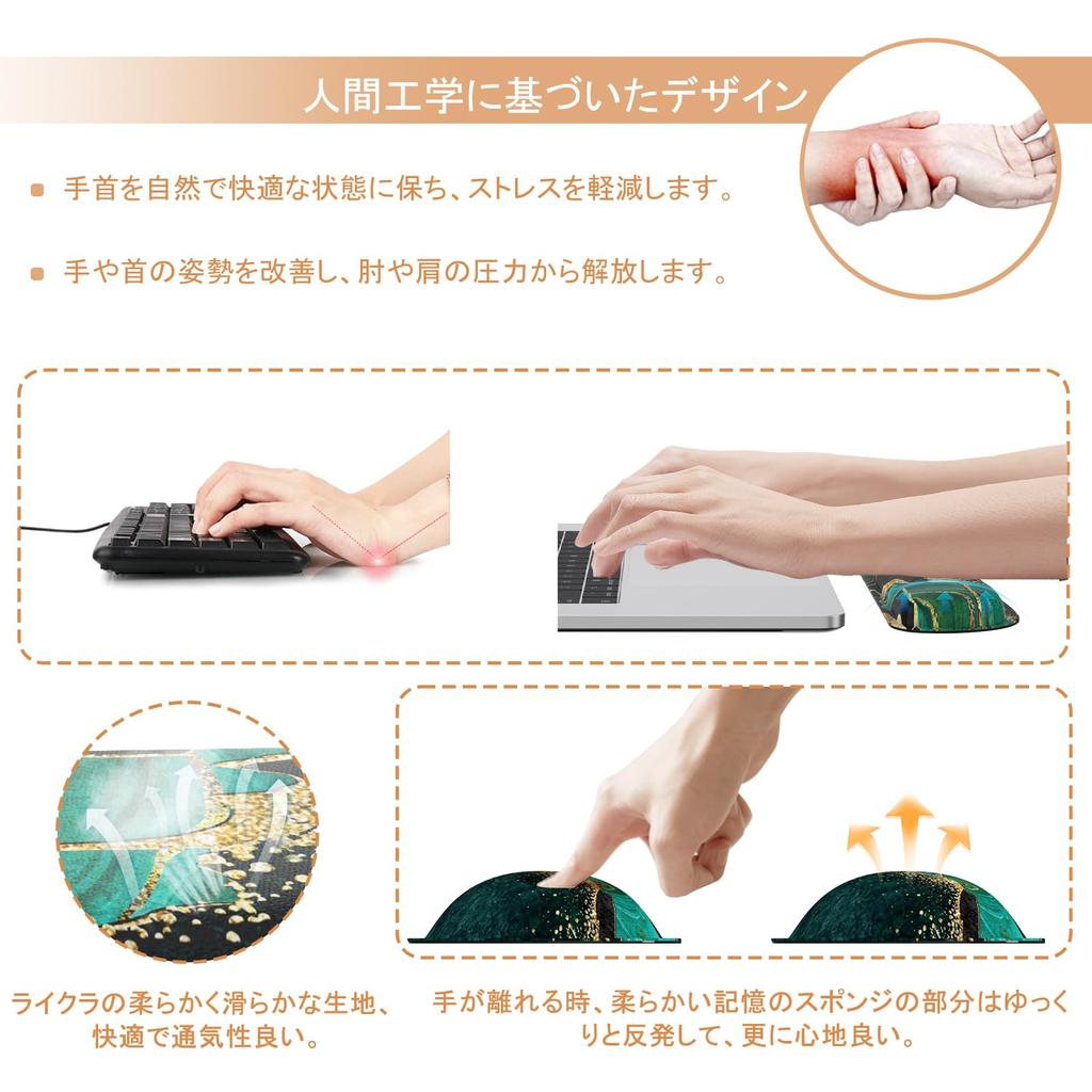 iCasso Mouse Pad and Wrist Rest 90x40cm Large Gaming Mouse Pad with Memory Foam Wrist Cushion for Keyboard and 45cm 14cm Ergonomic Rubber 3-Piece Set,