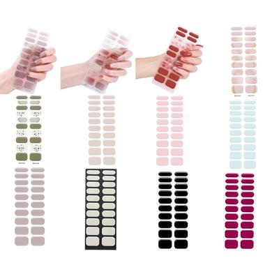 Półutwardzone żele do paznokci, paski, łatki, suwaki, utwardzane lampą UV/LED, kleje, długotrwałe, pełne pokrycie, naklejki na paznokcie, manicure