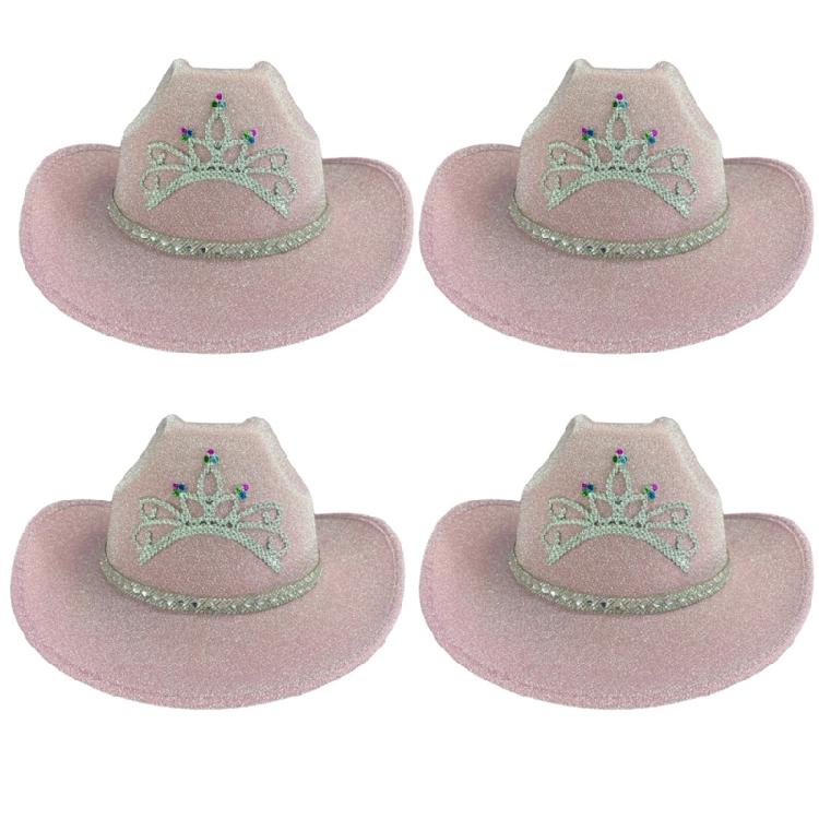 Sequins Cowboy Hats with Diamond Crown Pattern for Proms Banquets Party Sequins Cowboy Hats for Adult Photography