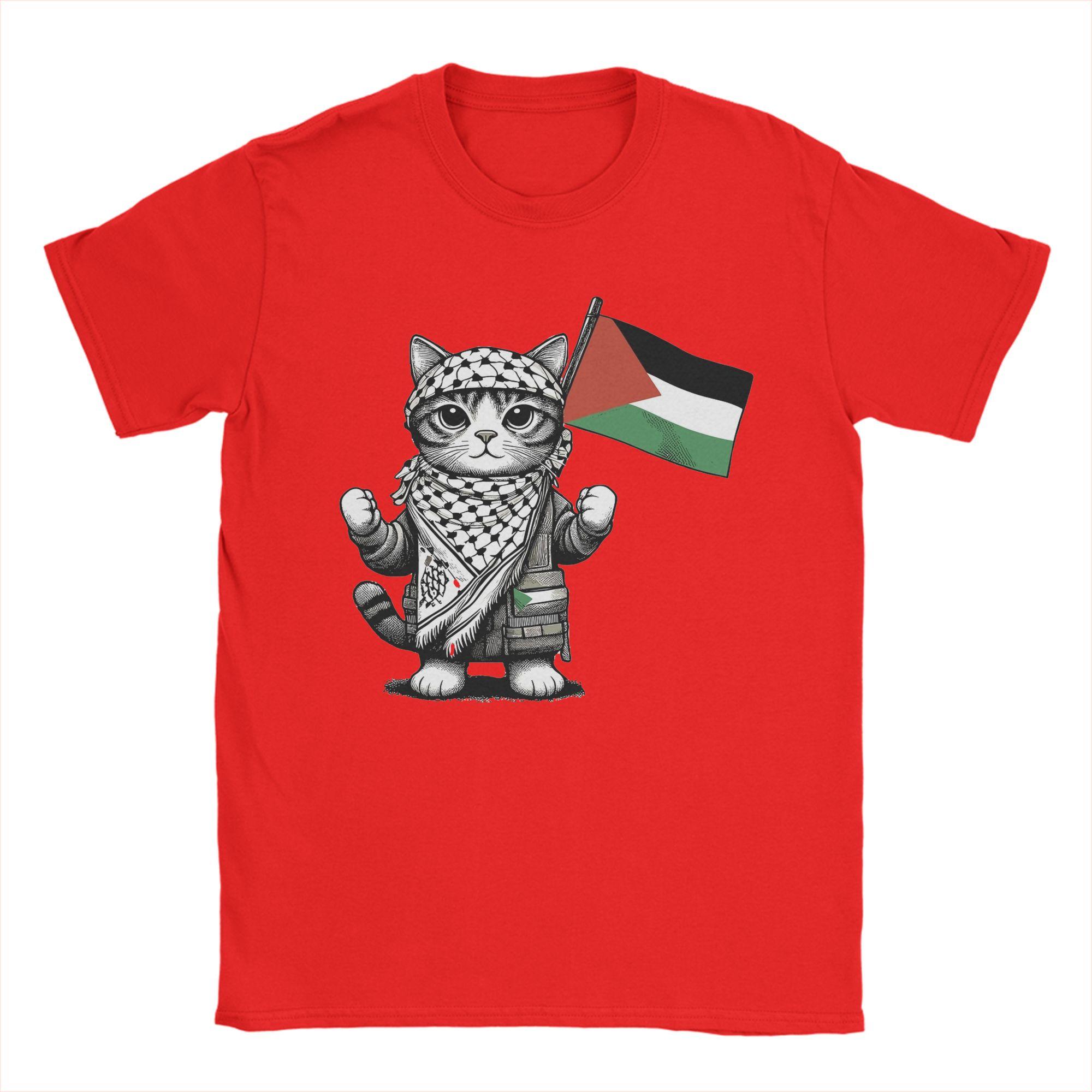 

Unisex s Palestinian Palestine Keffiyeh Cat T Shirts 100 Cotton Clothing Short Sleeve Round Collar Tees Graphic Printed TShirt S