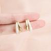 Korean version of C-ring stud earrings cold wind hollow earrings literary and creative earrings wholesale