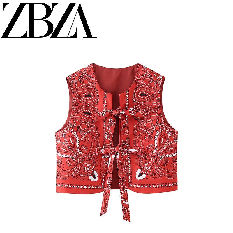 Jnleaog Summer New Arrival Women's Clothing Fashion Style French Commute Style Fashion All-Match Lace-up Accessories Cotton Vest