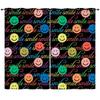 Curtain Funny Smiley Face 3D Digital Printing Blackout Curtain Punching