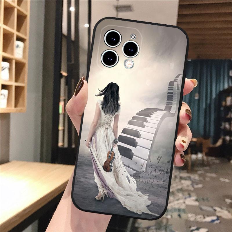 Music Piano Phone Case For iPhone Samsung Galaxy Redmi Xiaomi Oppo OnePlus Note S A 7 8 9 10 11 12 13 14 20 21 22 23 53 54 Pro Max Plus Ultra TPU Soft