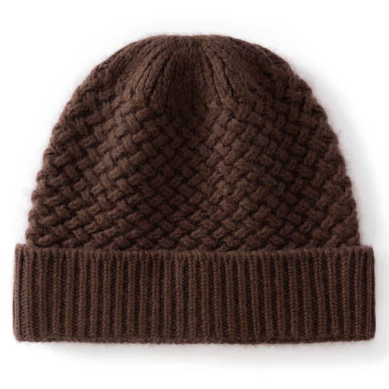 Autumn and Winter Hats, Women's Cashmere Knitted Hats, Small-faced Couples' Wool Hats, Warm Covers, Thickened Cold Hats