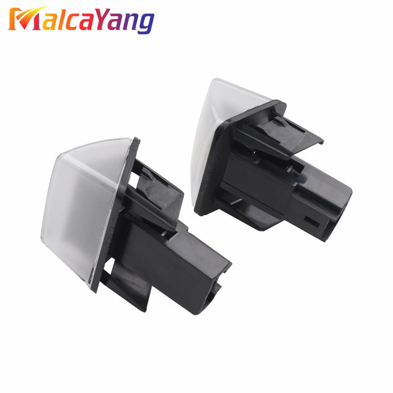 2pcs LED Number License Plate Light For Peugeot 206 207 307 308 406 407 5008 Partner Citroen C3 C4 C5 BERLINGO XSARA SAXO White