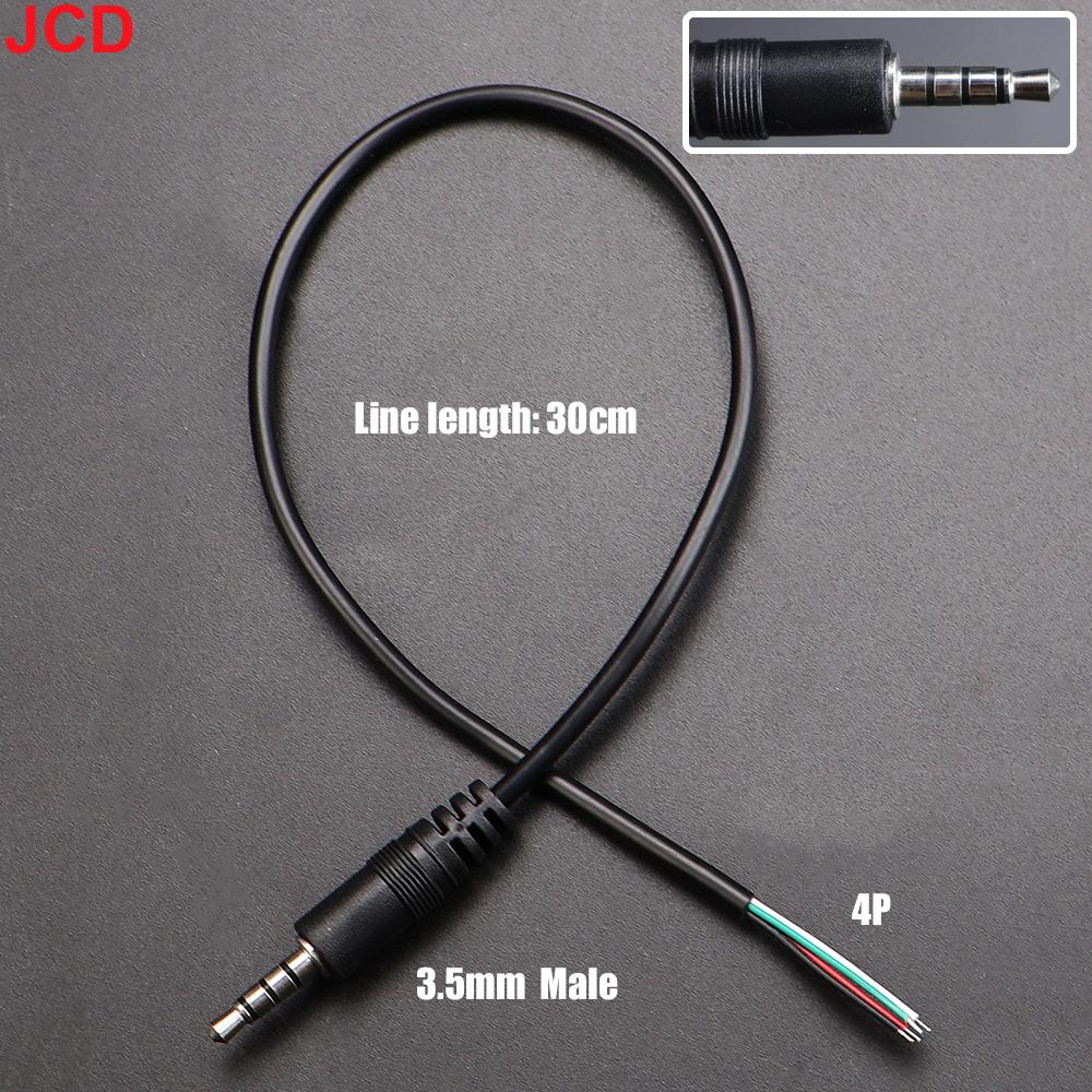 JCD 5Pcs 2.5/3.5mm Audio Cable Connector 2 3 4 Pole Mono Stereo Male Plug Female Jack Extension Wire AUX Headphone DIY Repair