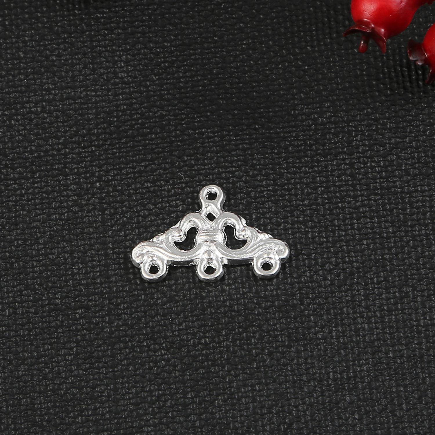 

10 шт. металлические соединители, очаровательные аксессуары для ювелирных изделий «сделай сам», принадлежности для изготовления ювелирных изделий 16×24mm серебряный