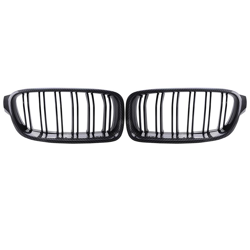 Frontstoßstangengrill, Nierengitter, einzelne Doppellamellen, passend für BMW 3er-Serie F30 F31 F35 2012–2017, MSport-Styling-Trim-Auto