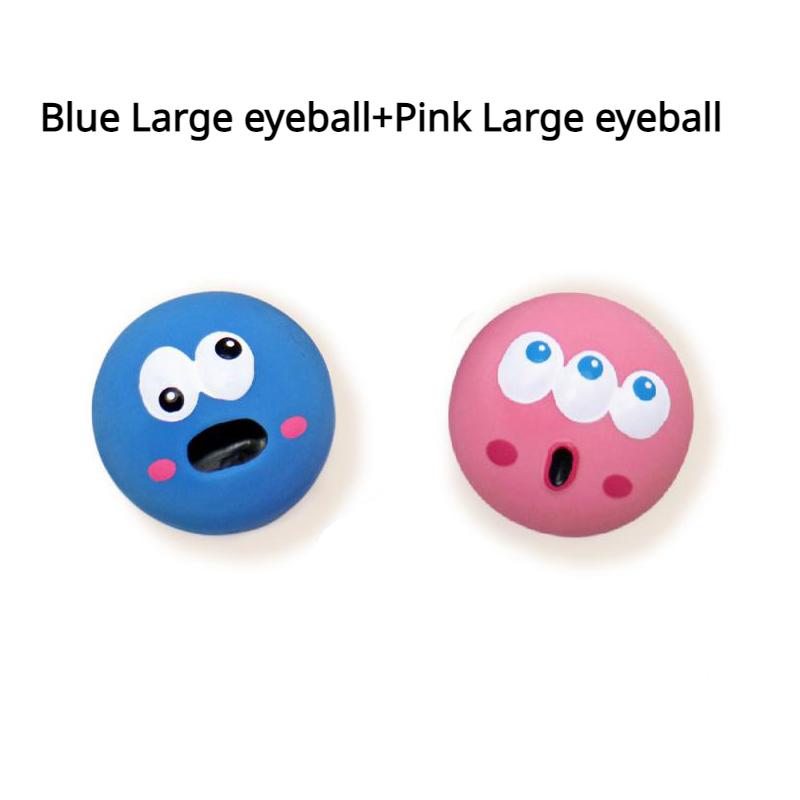Puppy Toy Ball Cute Cartoon Big Eyeball Squeaking Sound Rubber Balls Dog Making Sounds Chews Playth Interactive Pet Toys Sphere