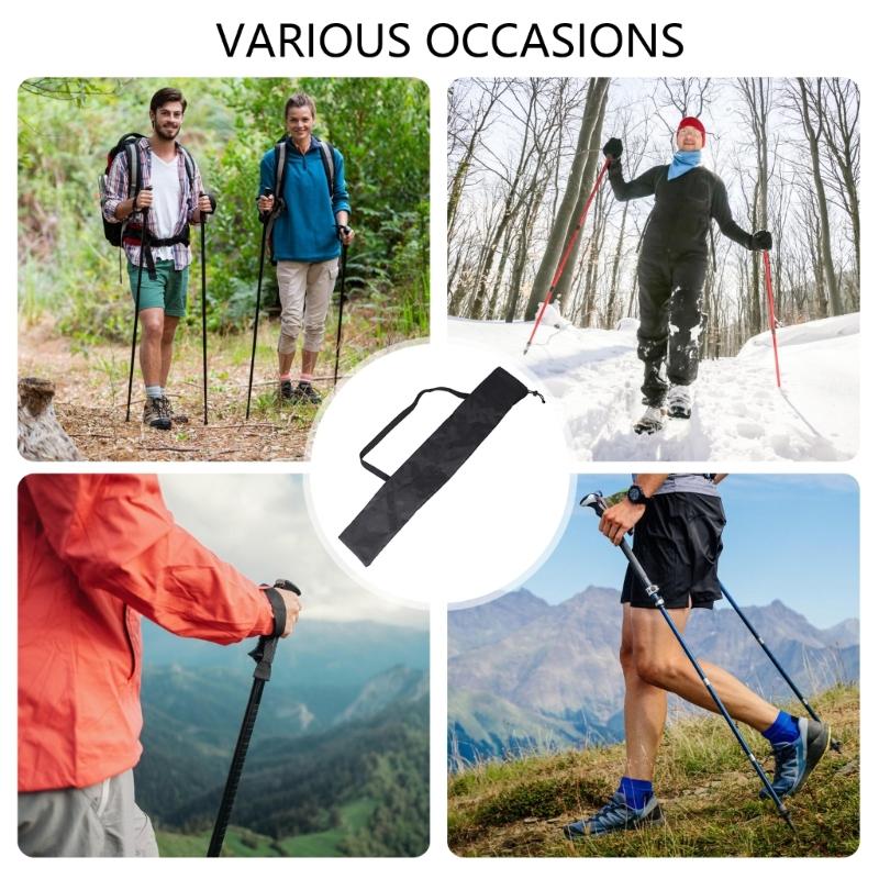 Trekking Poles Carrying Bag Pouches with Zippers Closures & Adjusted Strap Walking Stick Bags Hiking Poles Carrying Bag