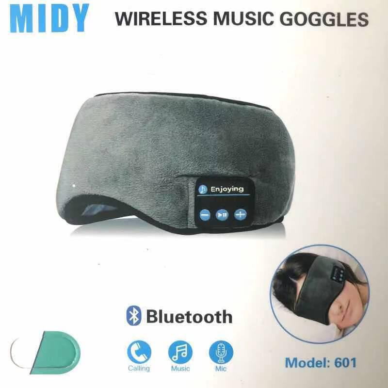 

Smart Bluetooth 5.3 Eye Mask with Earphones for Sleep and Travel – Wireless Music & Noise Blocking Gray
