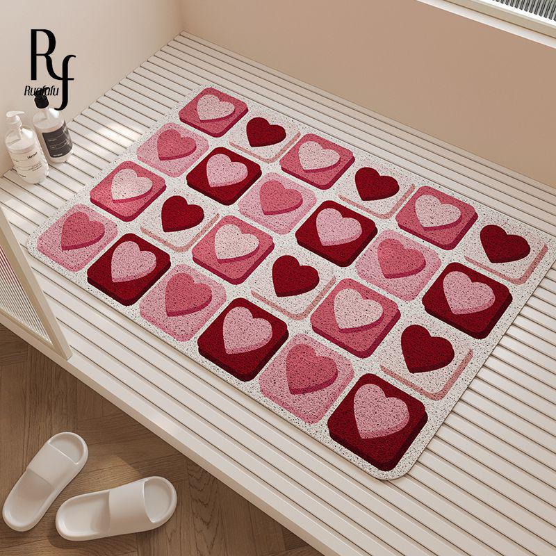 

Dopamine Fresh Anti-Slip Bath Mat: Small, Hollowed Coil, Water-Permeable, Dirt-Resistant, Customizable Size. 40*60cm