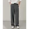 Medium and High Waist Design Wide-leg Pants Men's Autumn Fashion Casual Loose Pleated Floor-throwing Pants Suit Long Pants