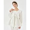 Lunaluz Women Long Sleeve Square Neck Microfiber Pajama Set Fogni
