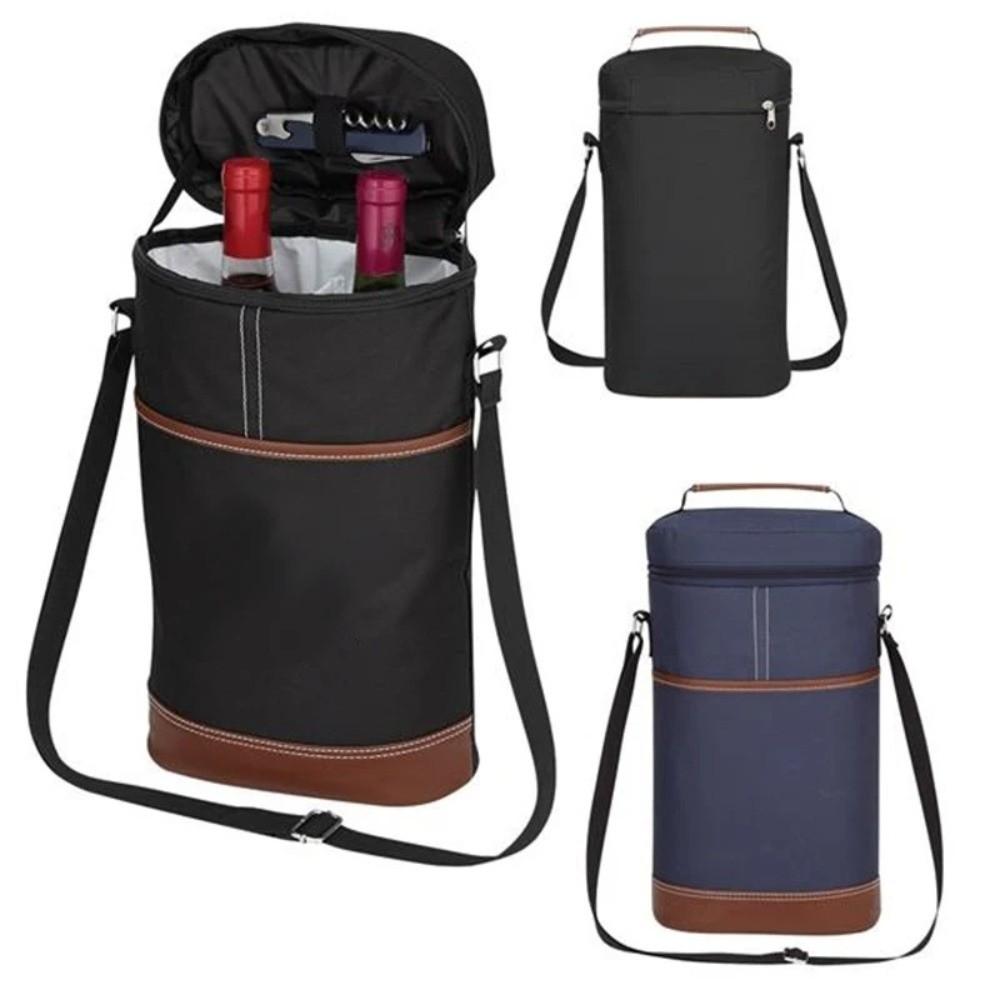 7L Wine Bottle Insulation Bag Two-bottle Portable Wine Bottle Storage Pouch Waterproof Oxford Cloth Beverage Insulated Container