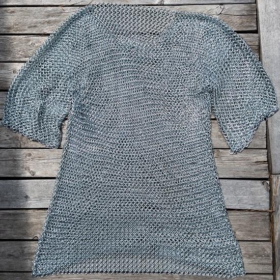 Foe Of Sword Haubergeon - Medieval Functional Historical Replica Chain Mail Armor Lang skjorte | Middels Stor