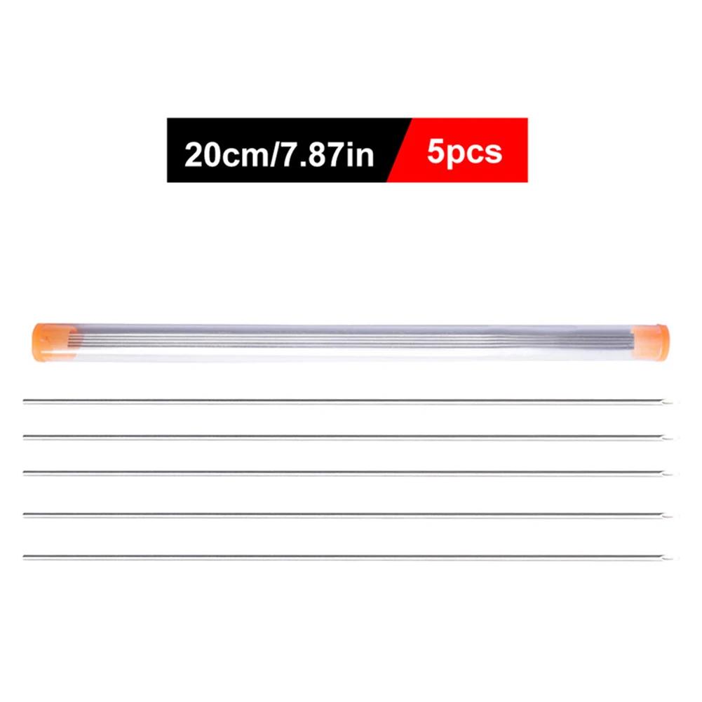 5-25Pcs Earthworm Hooking Needle Worm Baiting Needle Stainless Steel Worm Fishing Needle Fishing Rigging Needle Fishing Accessor