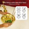 Pure Brass 10 Inch Pooja Thali Set Puja Thali Set for Home & Gifting, Brass Aarti Thali for Pooja, Mandir, Wedding & Festivals